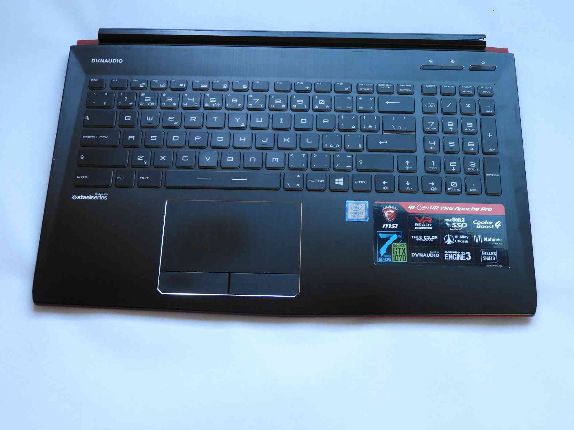 Horní kryt šasi Klávesnice Palmrest MSI GE62 GE62VR GE62MVR 7RG apache pro MS-16J1 MS-16J2