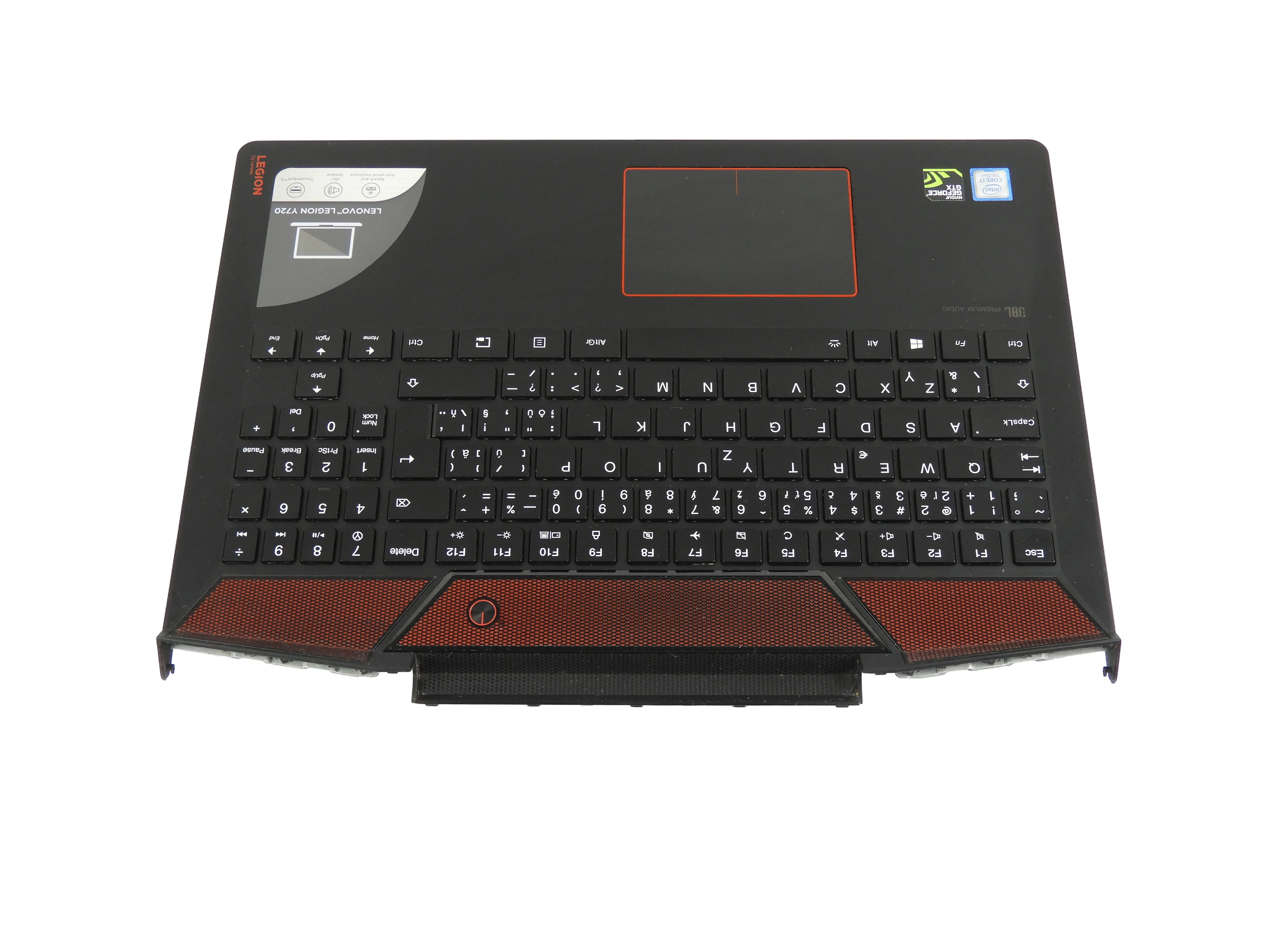 Horní kryt Palmrest Touchpad šasi Lenovo Legion Y720 Y720-15 Y720-15IKB