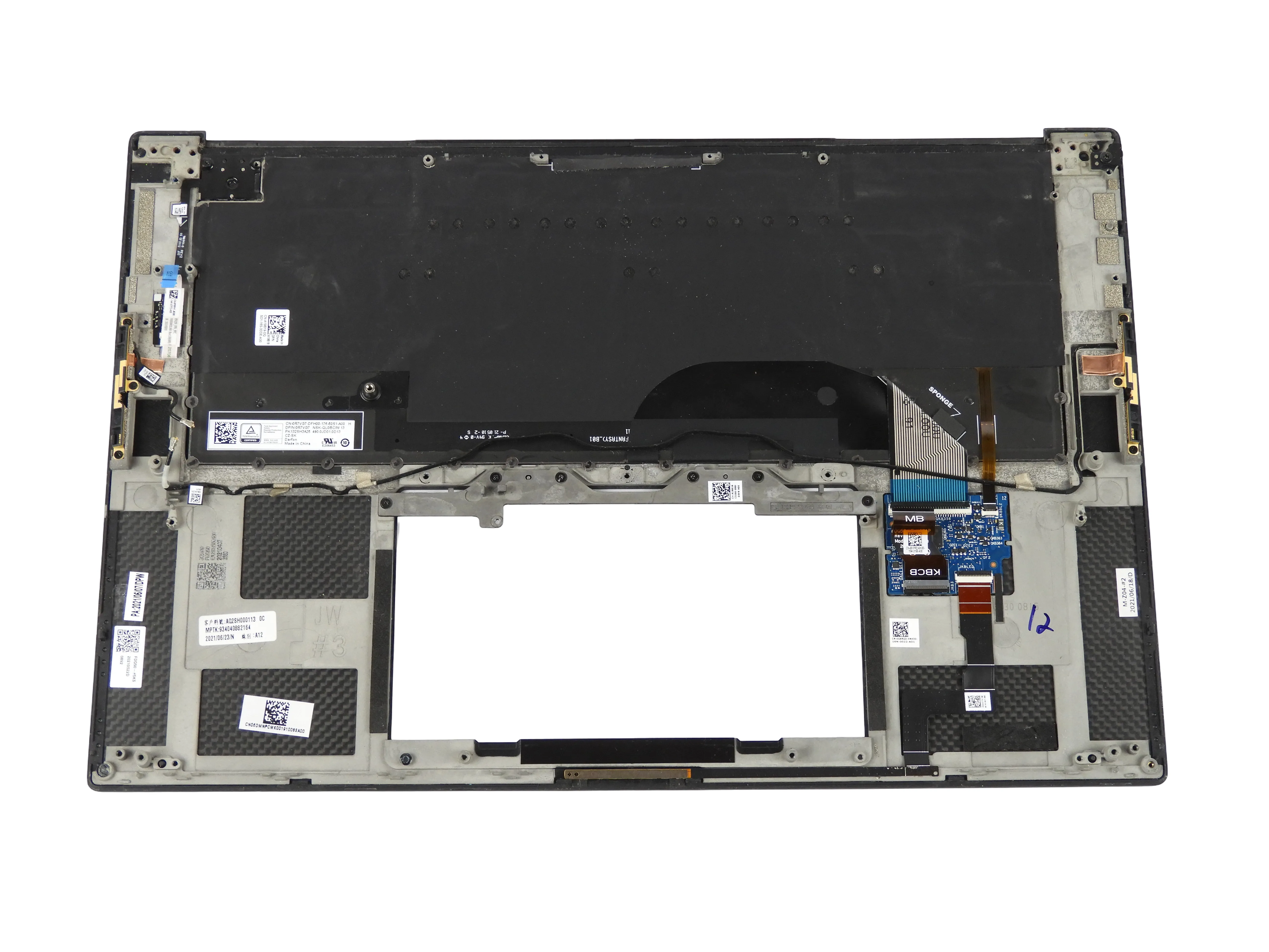 Klávesnice Palmrest Šasi Dell Precision 5550, XPS 9500