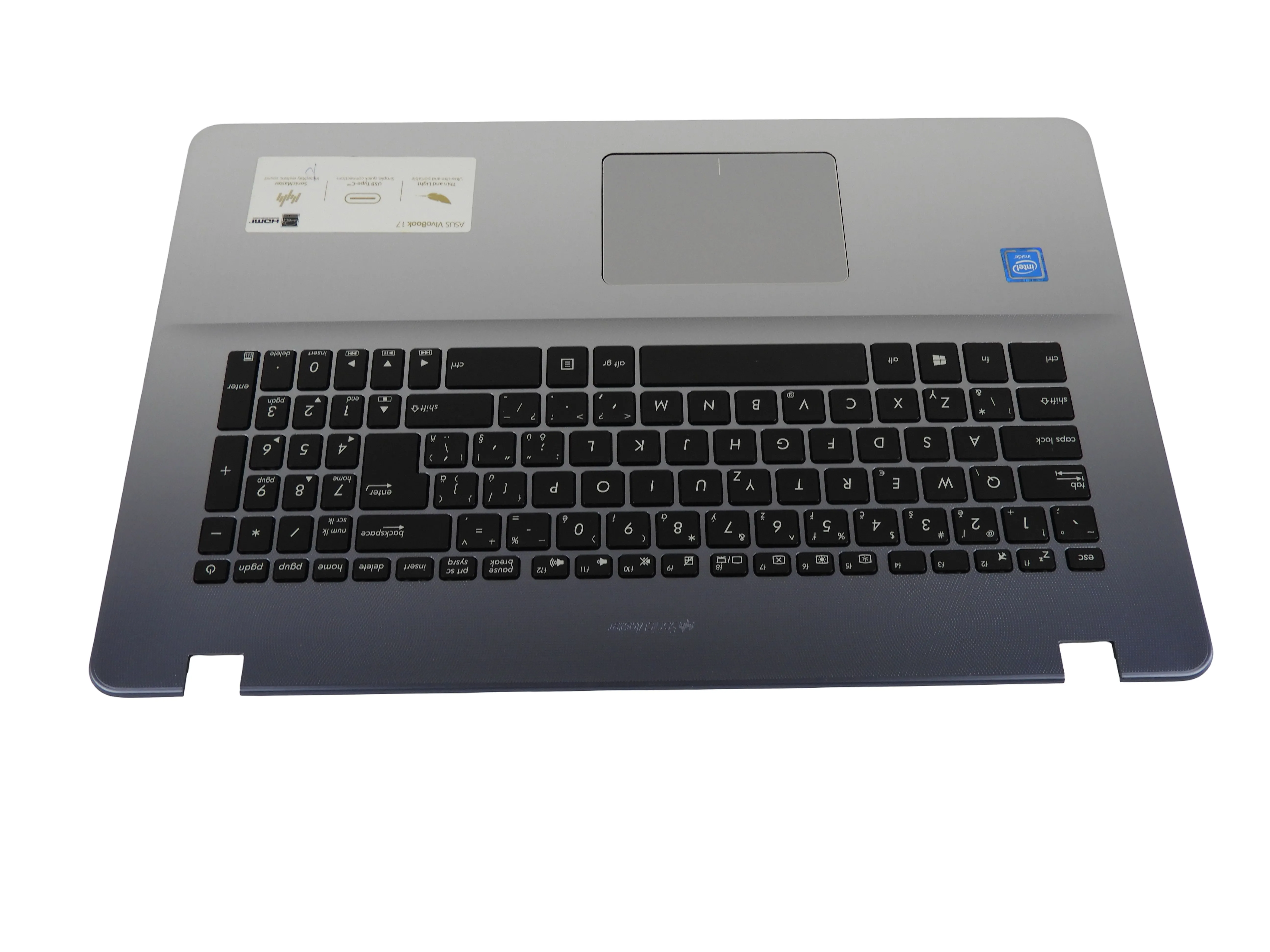 Horní kryt šasi Palmrest Klávesnice Asus VivoBook 17 X705UF A705U F705U F705N