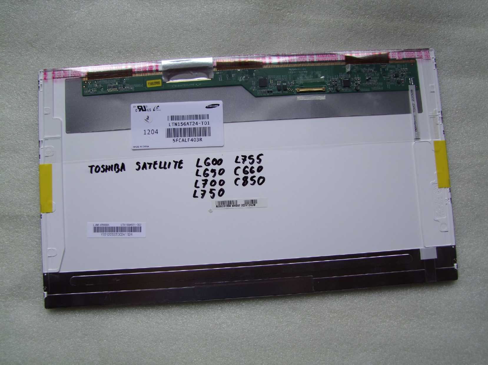 15,6" 15.6 Lcd Panel Displej LED 40pin Toshiba Satellite L750 L755 L750D L755