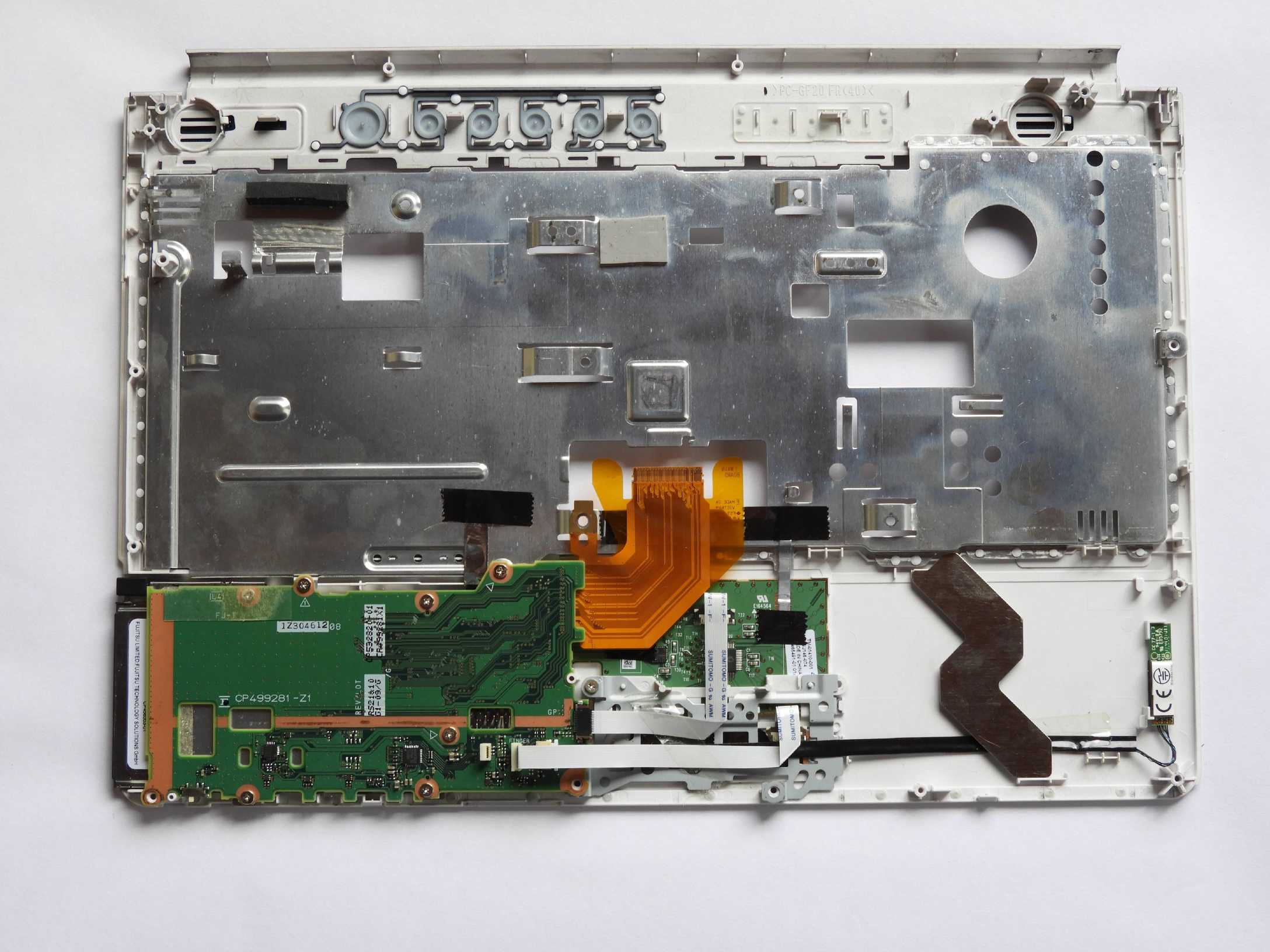 Horní kryt Šasi Palmrest Fujitsu Lifebook S761