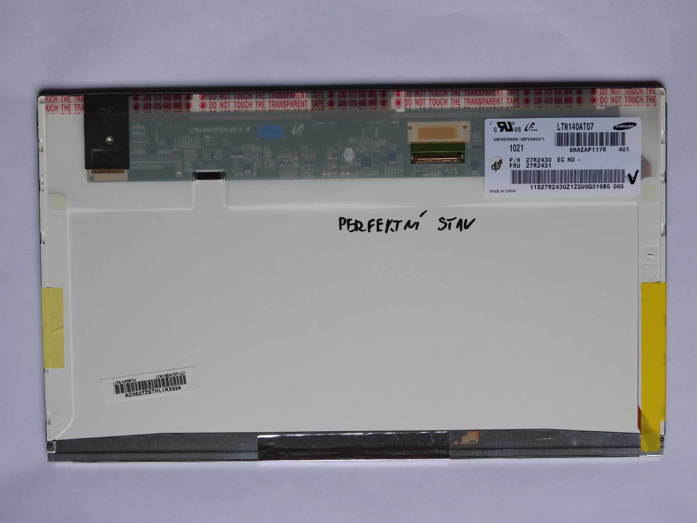 14" Lcd Led panel displej Samsung LTN140AT07