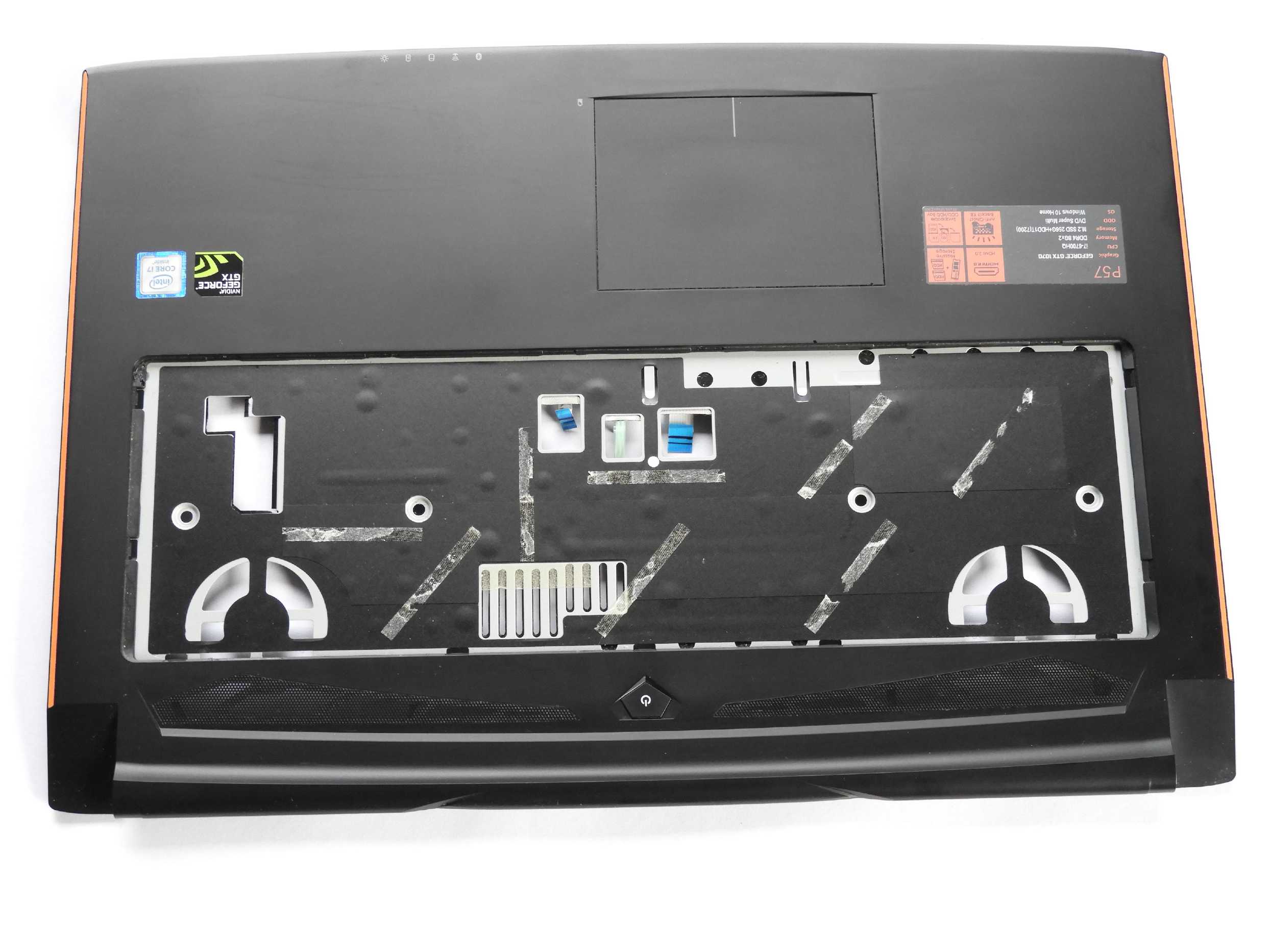 Horní kryt šasi Touchpad Palmrest Gigabyte P57 P57K P57W P57W P57X