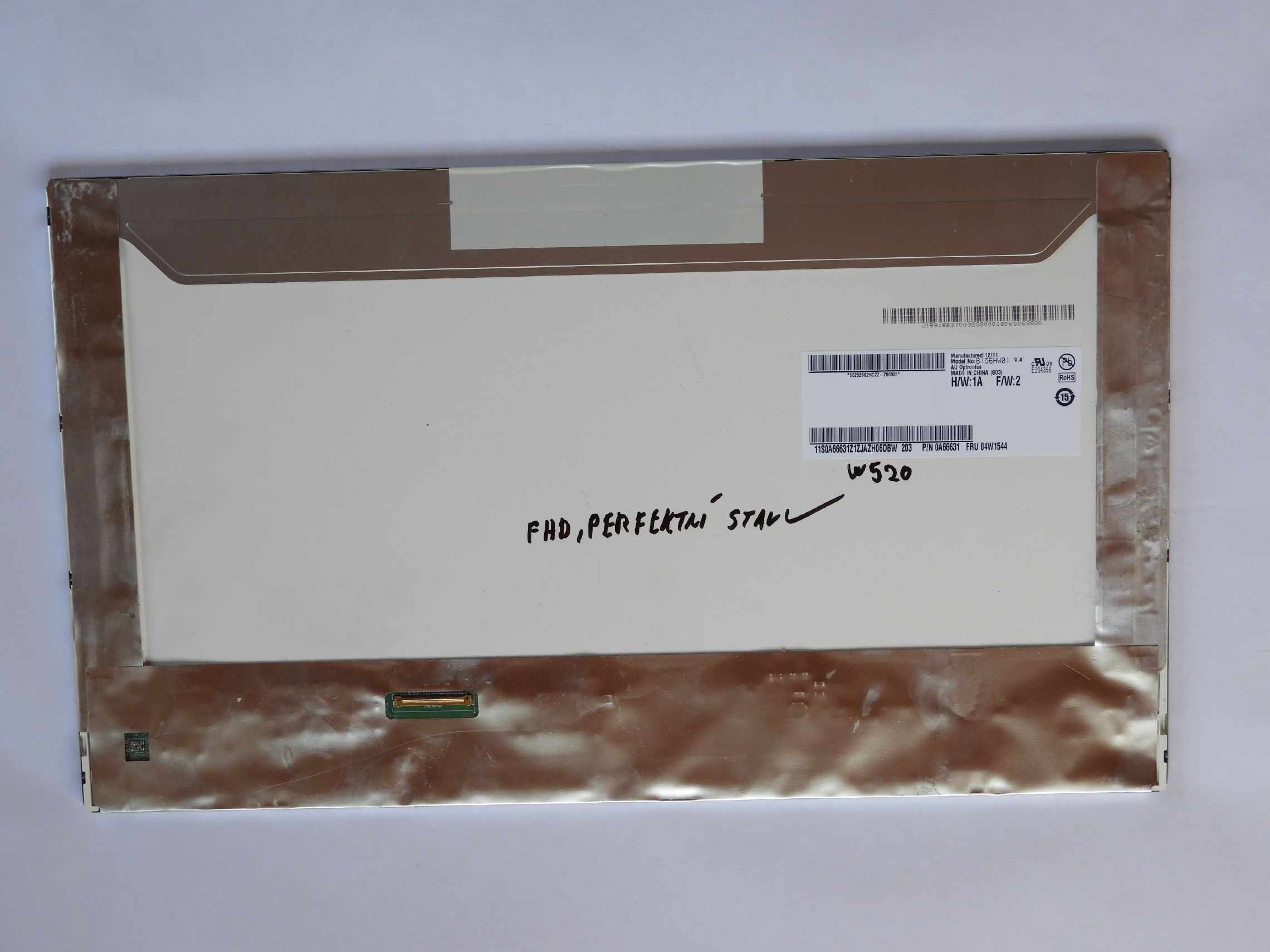 fhd 40pin 15,6" Lcd Panel Displej AU Optronics B156HW01 V.4 