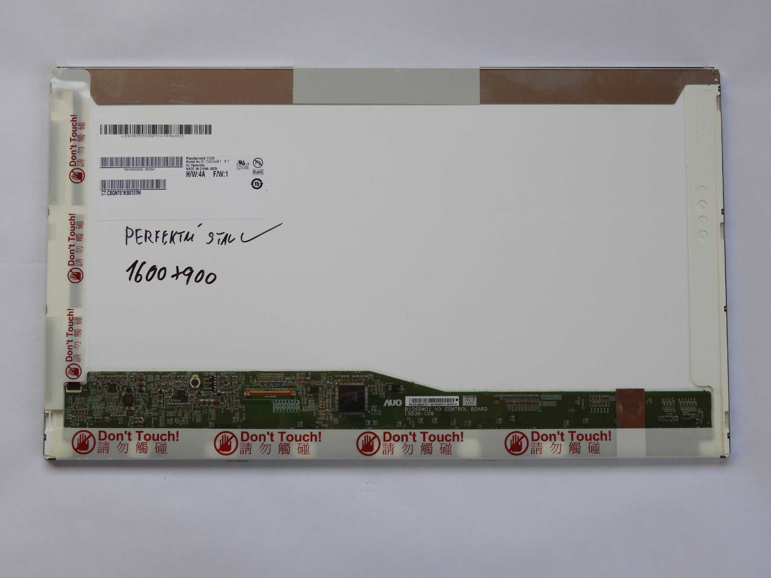 1600X900 HD+ 40pin 15,6" Lcd Panel Displej AU Optronics B156RW01 V.1