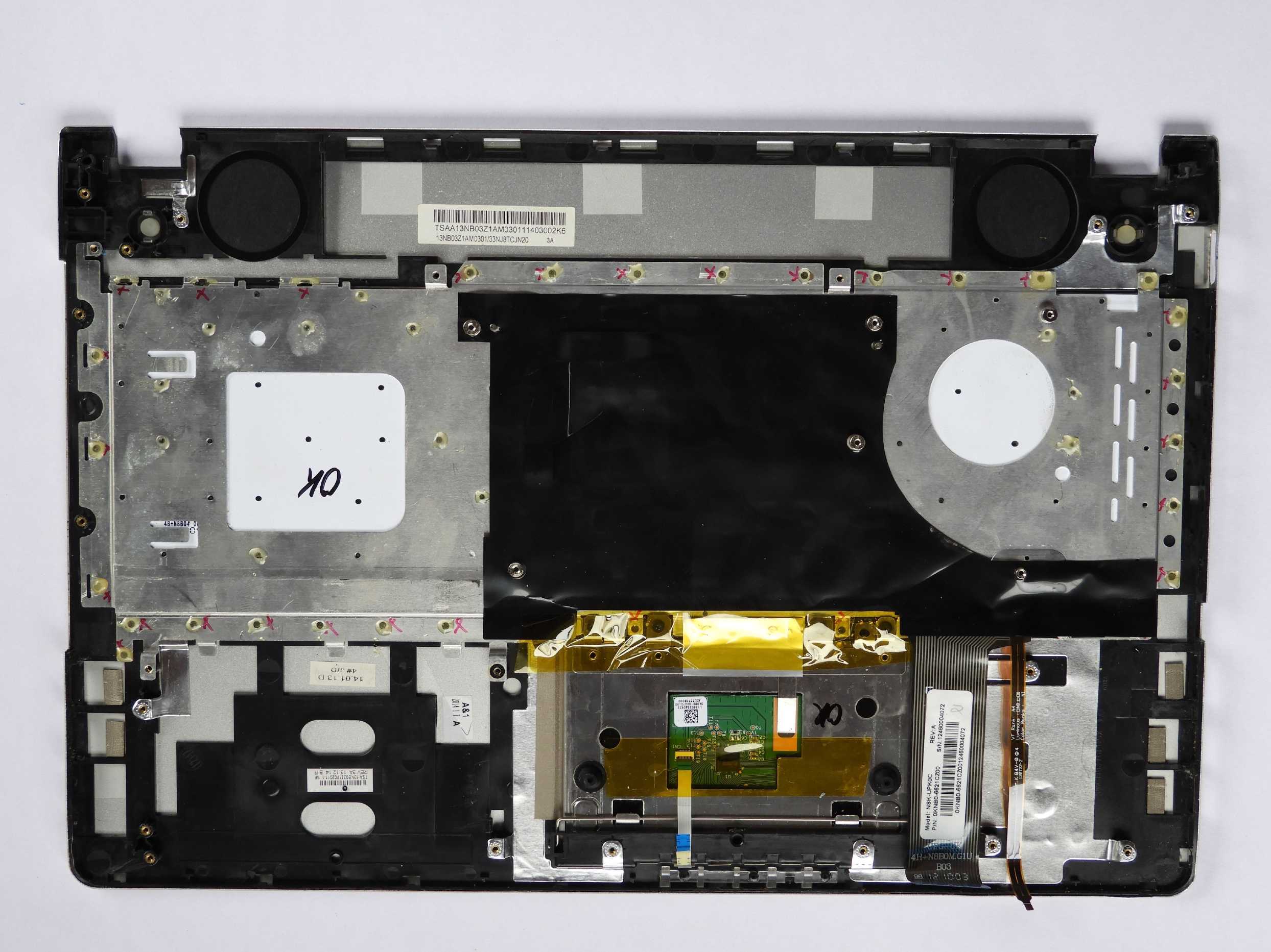 Horní kryt šasi Palmrest Klávesnice Touchpad ASUS N56 N56J N56JR