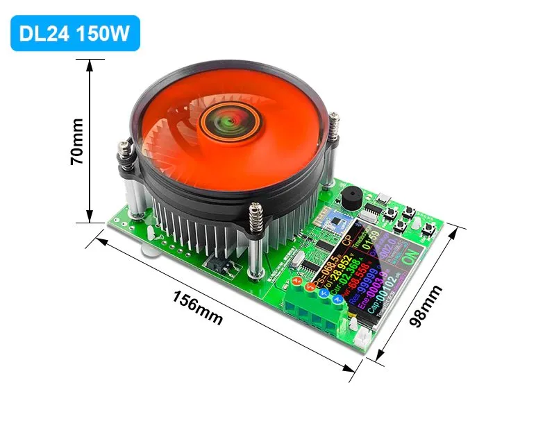 Zátěž tester kapacity Atorch dl24 150W 20A