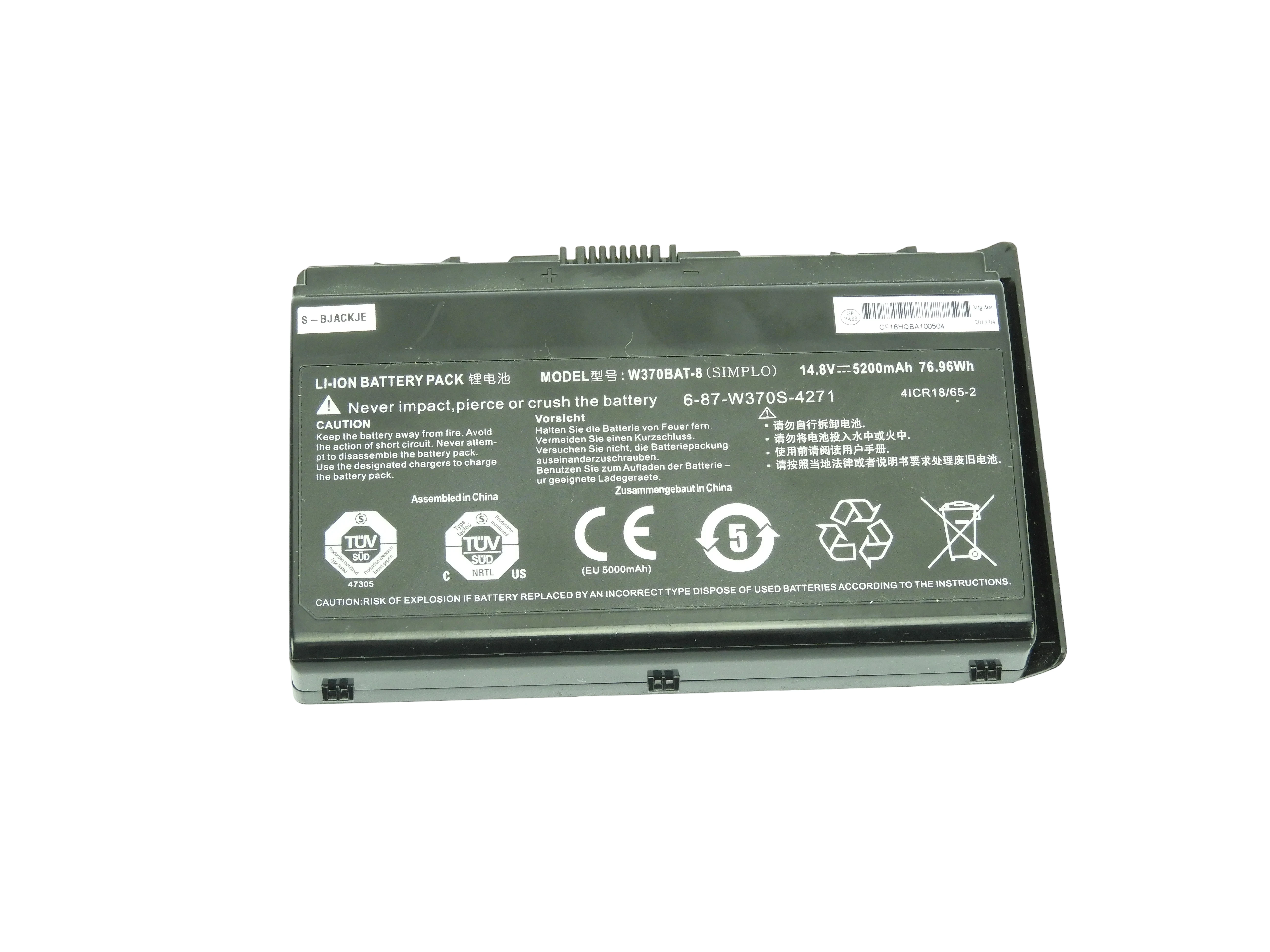 46% Baterie Clevo W370SK W370ST W370SS
