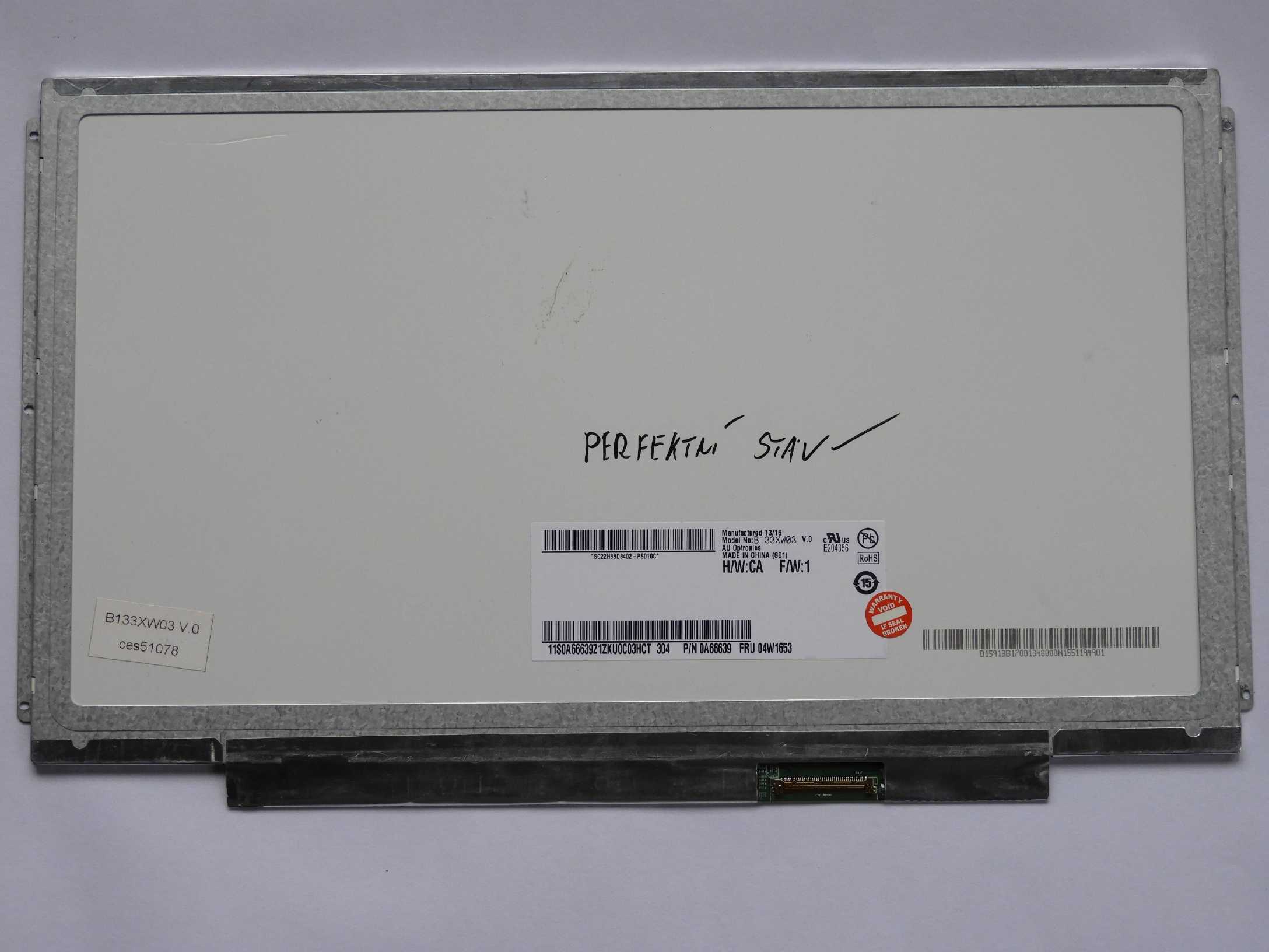13.3" Lcd Panel Displej Au Optronics B133XW03 V.0