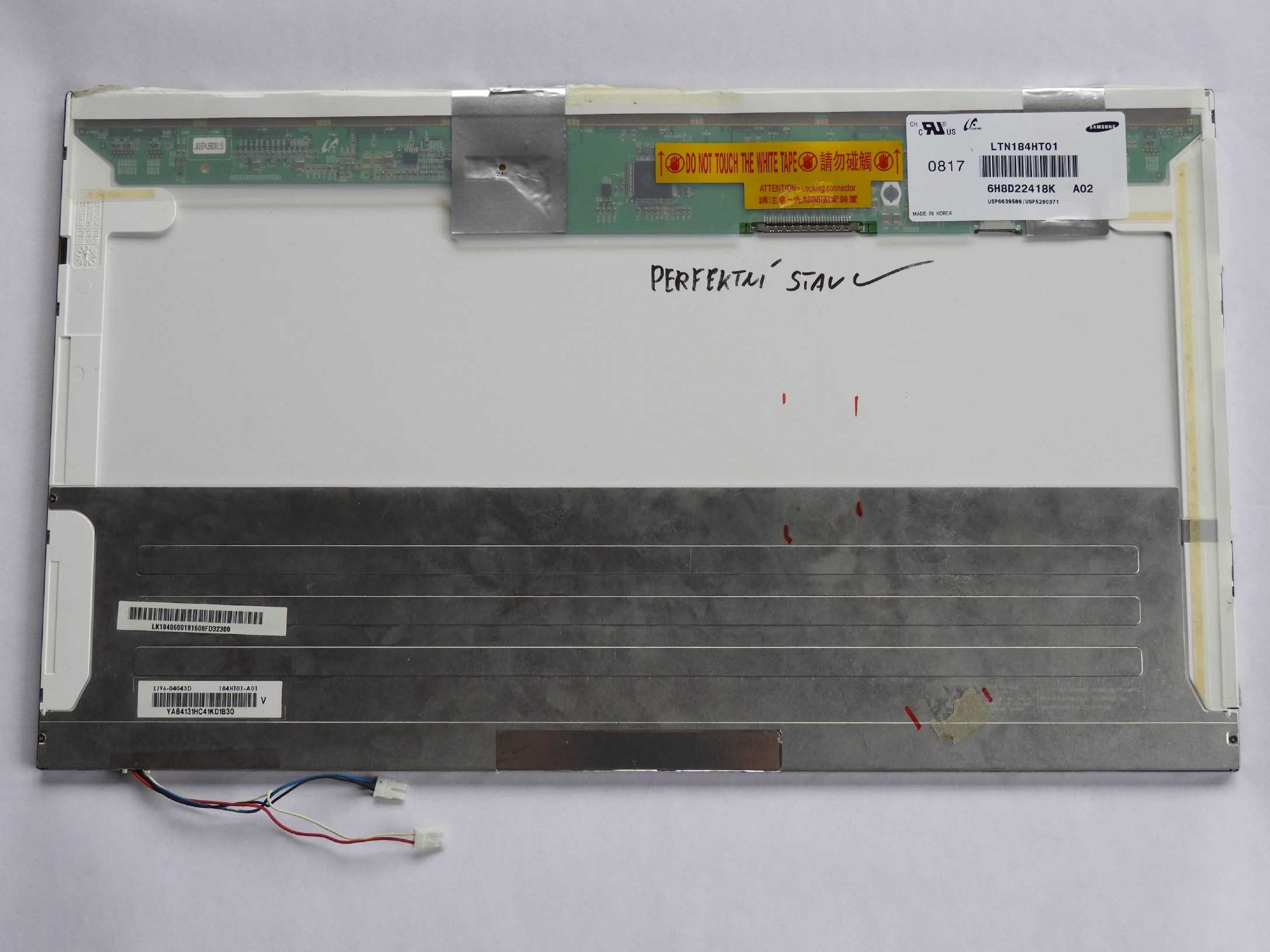 18,4" 18.4" LCD Panel Displej 1920x1080 WUXGA 2XCCFL