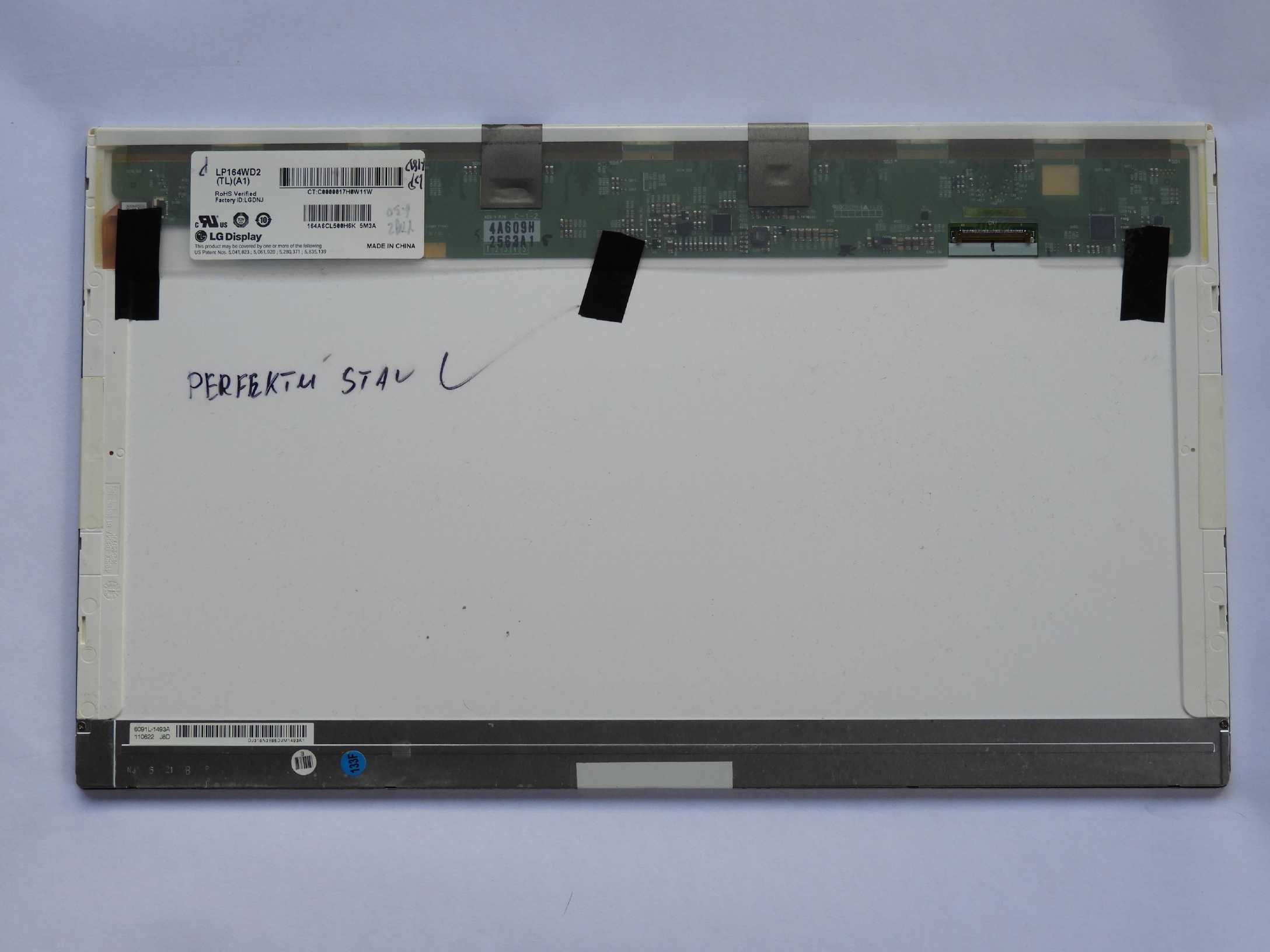 16,4" 16.4 LCD Panel Displej LG Display LP164WD2 (TL)(A1)