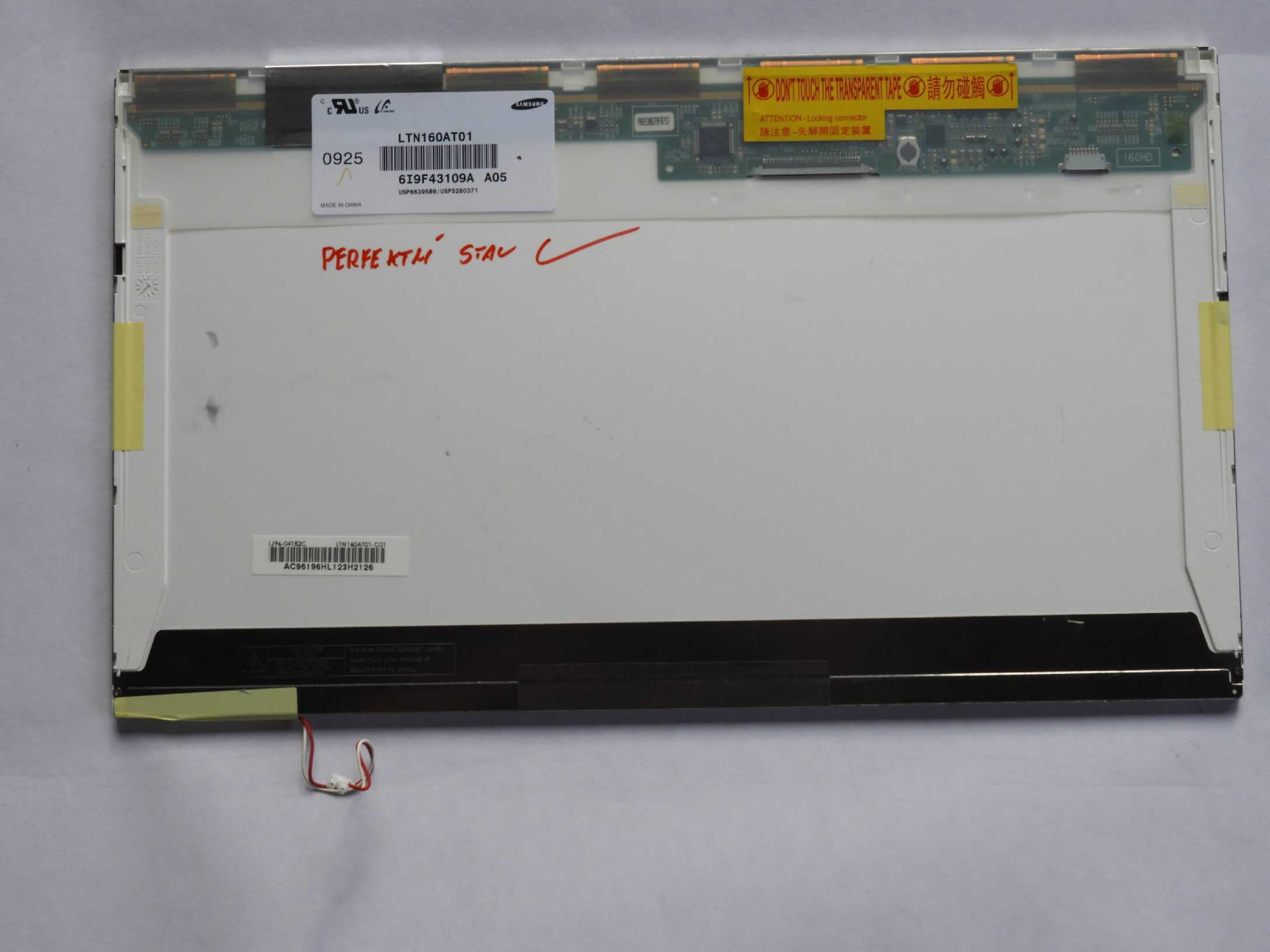 Lcd Displej 16" 16.0" CCFL 30pin 1366×768 Samsung LTN160AT01
