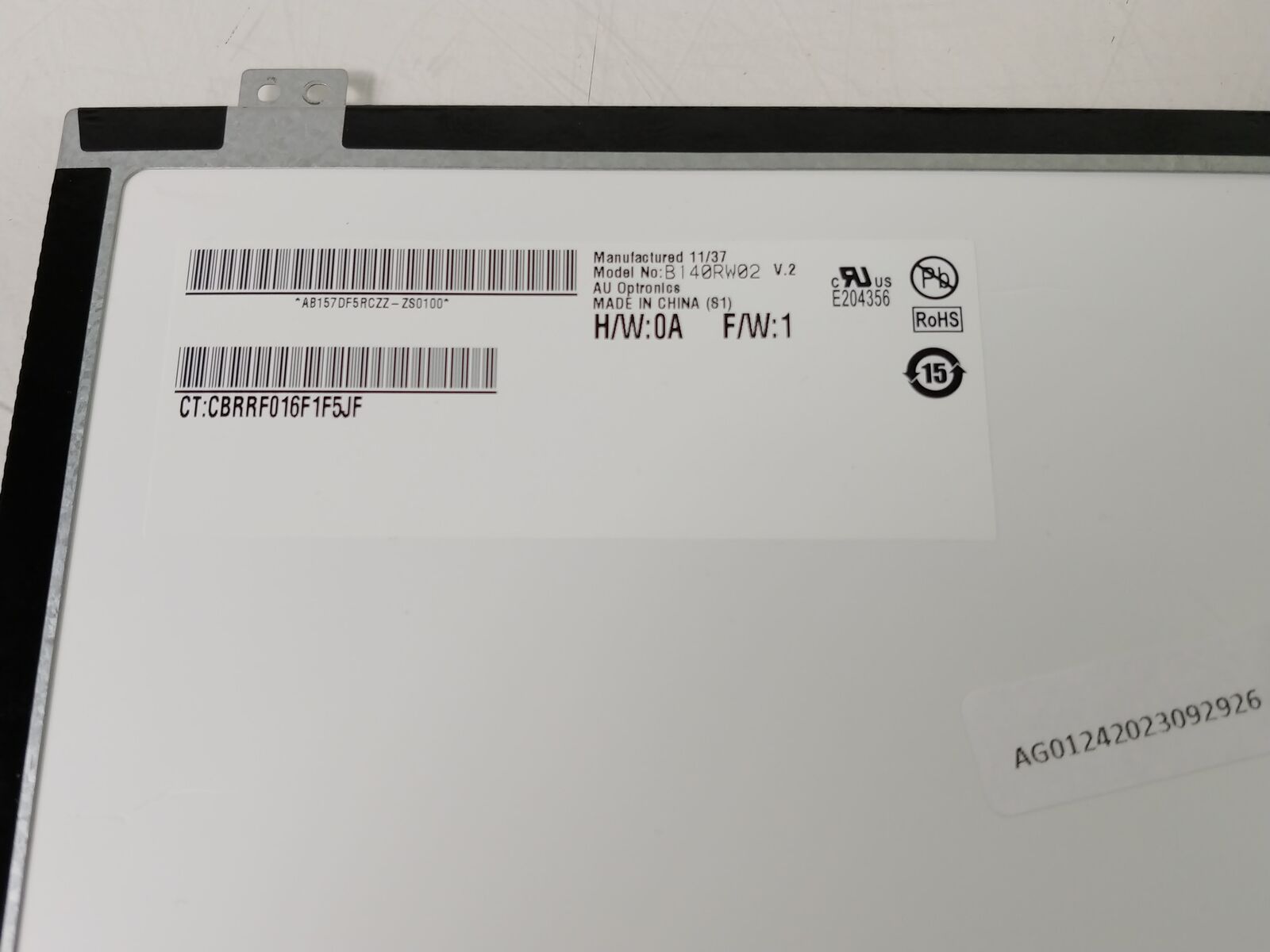 1600x900 HD+ 14" Lcd panel displej Au Optronics B140RW02 V.2