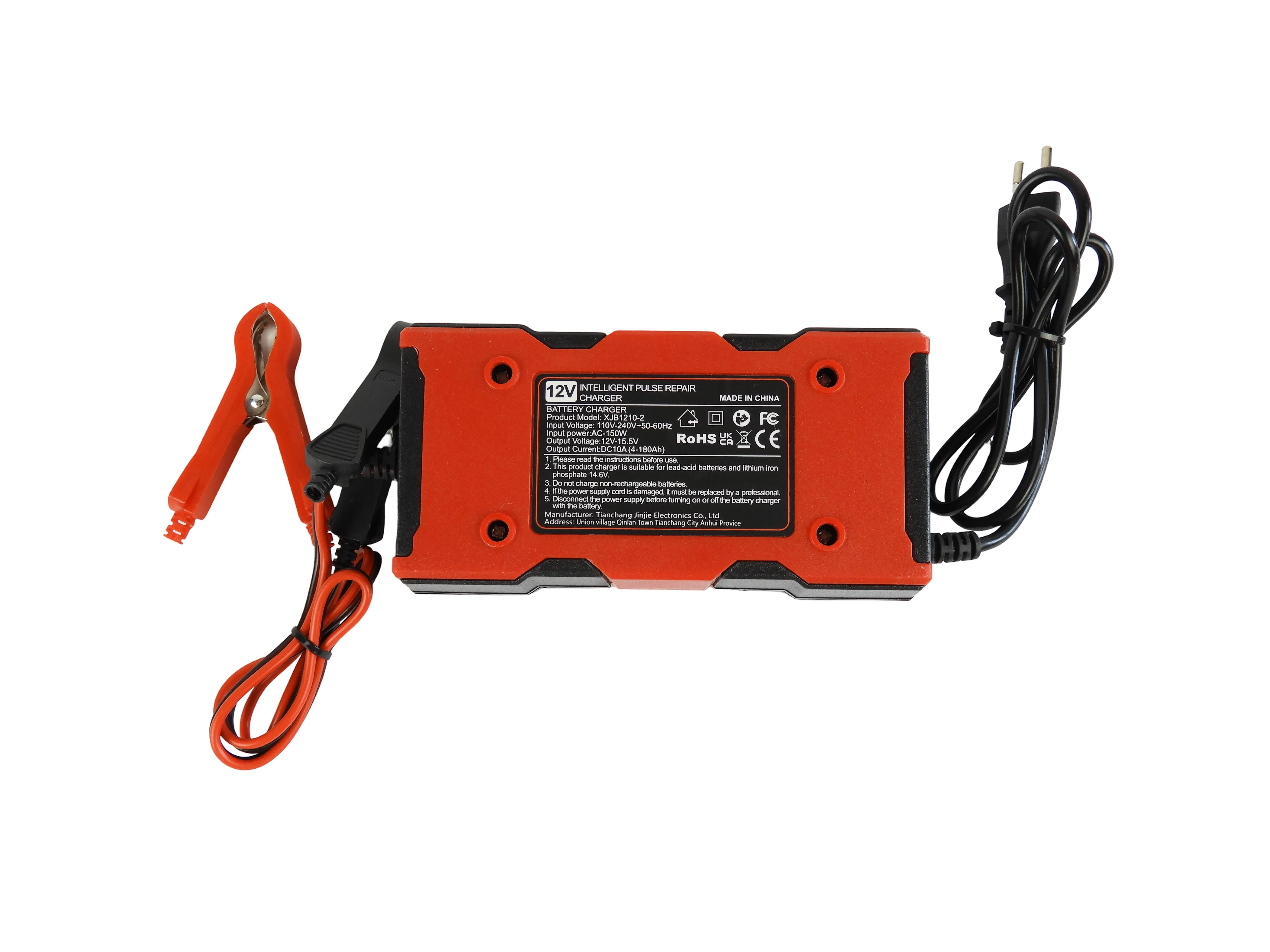 120w 10A 12V Chytrá Nabíječka vozidla Lifepo4 EU Plug