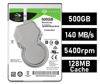 Pevný disk Seagate BarraCuda hdd 2.5" 500gb 5400rpm 128MB, Sata ST500LM030