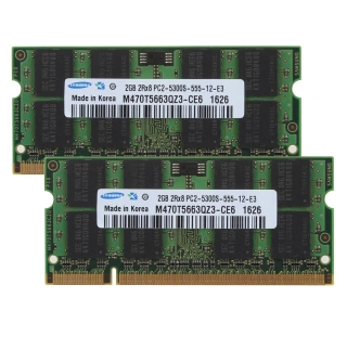 Samsung Operační paměti DDR2 1.8V Sodimm 4GB PC5300S 667mhz