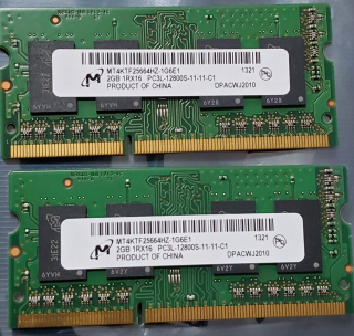 Micron Operační paměti DDR3 Sodimm 4GB PC3-12800S 1600mhz
