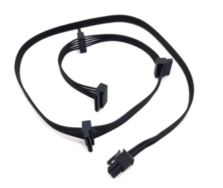 4x sata kabel pro 6pin modulární Zdroj Corsair RM550, RM650, RM750, RM850